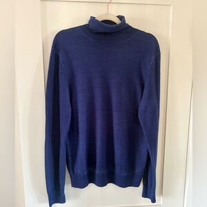 Lardini | women’s blue turtleneck sweater wool luxury office warm size Large
